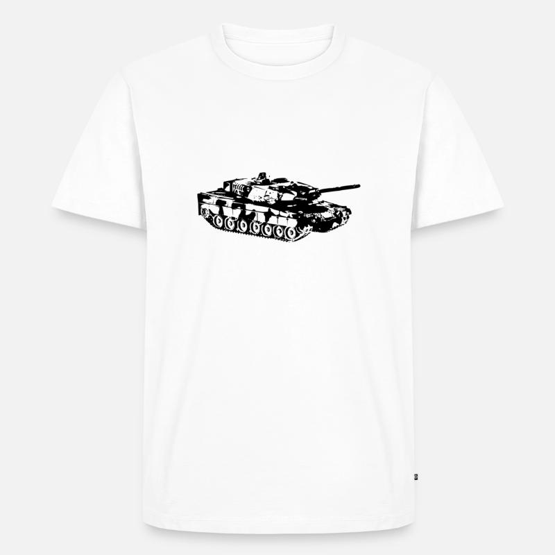 Panzer Leopard Leo A6 - Männer Premium Bio T-Shirt - Weiß