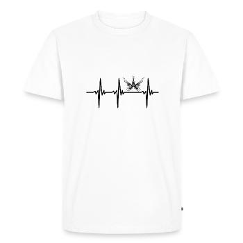 Battement de cœur du poisson-lion - T-shirt Premium bio Homme - blanc - Devant - Nico (187cm)