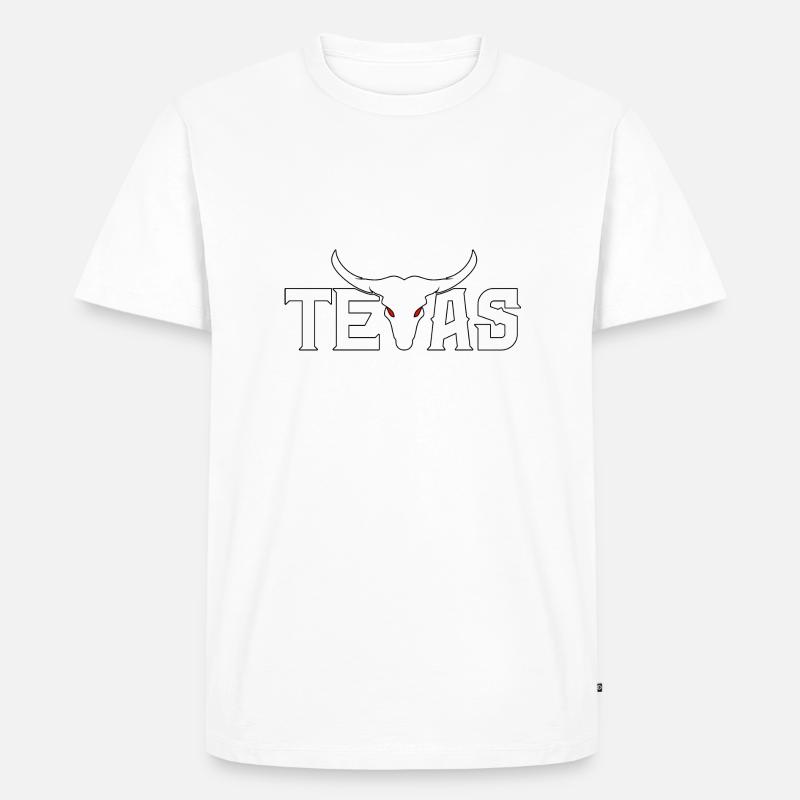 Texas - Männer Premium Bio T-Shirt - Weiß