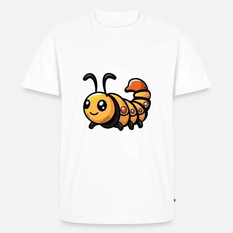 Wurm Comic - Männer Premium Bio T-Shirt - Weiß