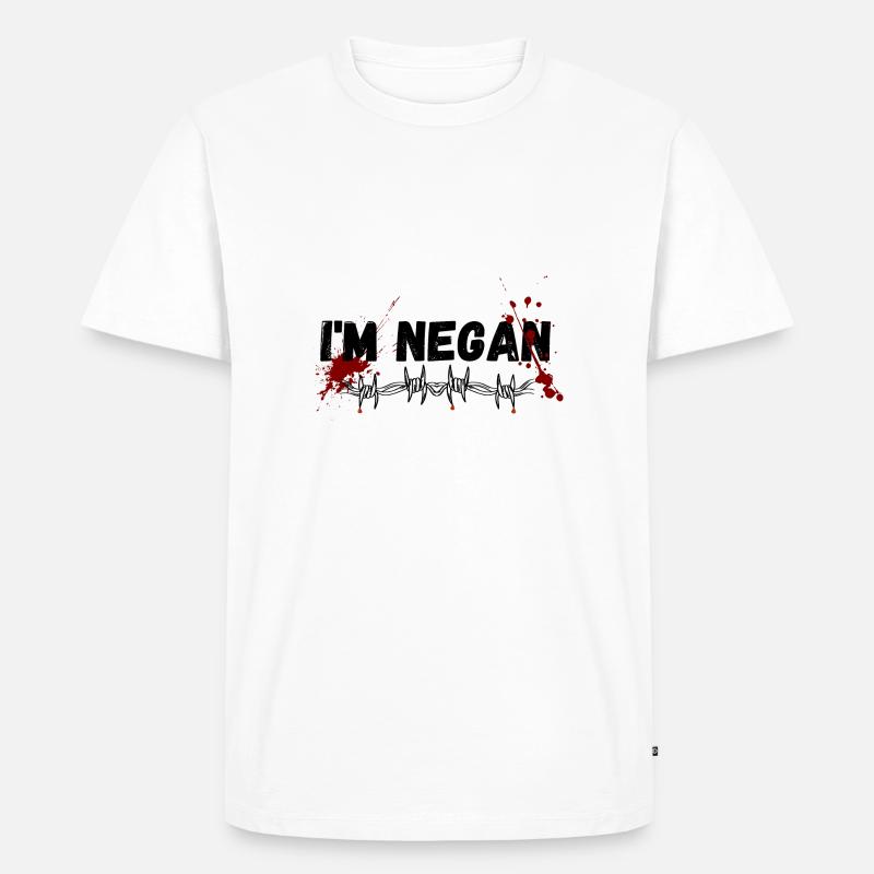 Ich bin Negan - Männer Premium Bio T-Shirt - Weiß