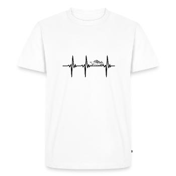 Heartbeat pour les croisières et les navires de croisière - T-shirt Premium bio Homme - blanc - Devant - Nico (187cm)