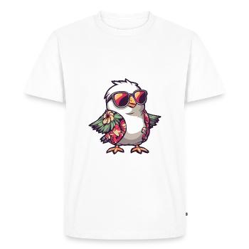 Dove Bird Comic Holiday - Men's Premium Organic T-Shirt - white - Front - Nico (187cm)