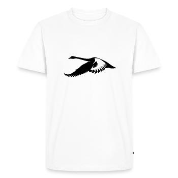 Cygne volant - T-shirt Premium bio Homme - blanc - Devant - Nico (187cm)