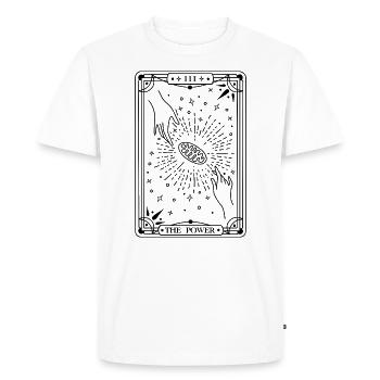 The Power (black) - Men's Premium Organic T-Shirt - white - Front - Nico (187cm)