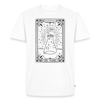 The Vessel (black) - Men's Premium Organic T-Shirt - white - Front - Nico (187cm)