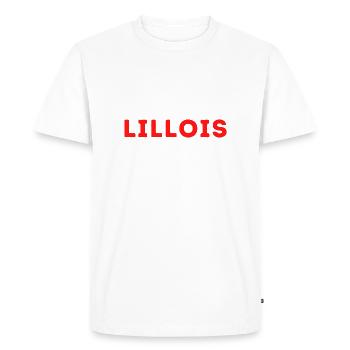 Lillois - T-shirt Premium bio Homme - blanc - Devant - Nico (187cm)