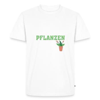 Les plantes vont toujours jardinier dictons mesdames - T-shirt Premium bio Homme - blanc - Devant - Nico (187cm)