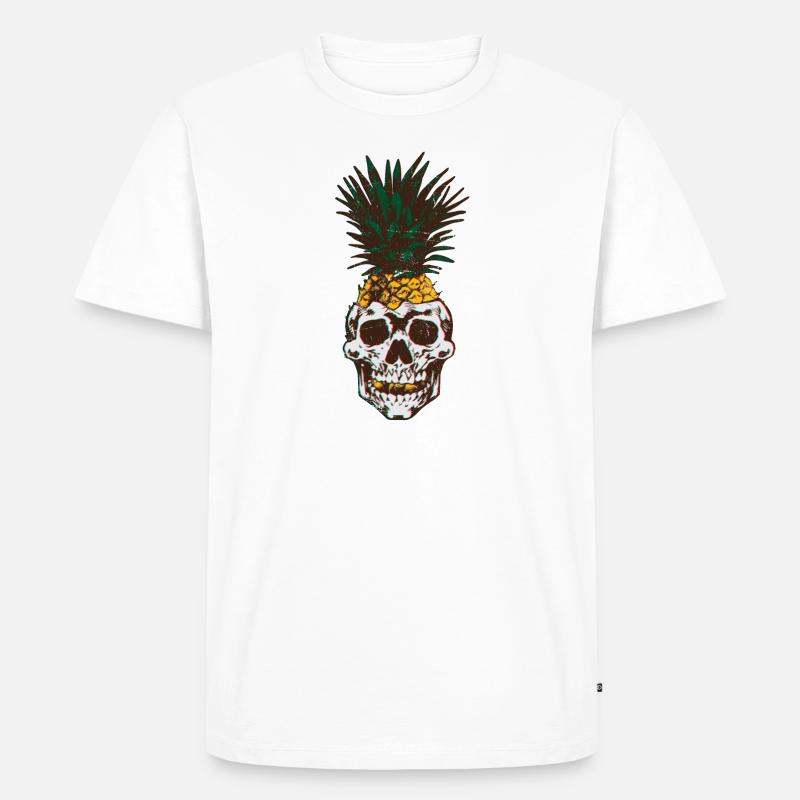 Ananaskopf - Männer Premium Bio T-Shirt - Weiß