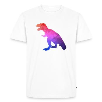 Geometric Animal Geometric Dino Dinosaur - Men's Premium Organic T-Shirt - white - Front - Nico (187cm)