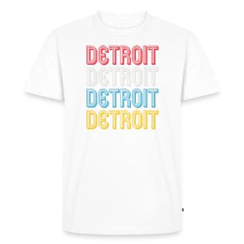 Detroit - T-shirt Premium bio Homme - blanc - Devant - Nico (187cm)