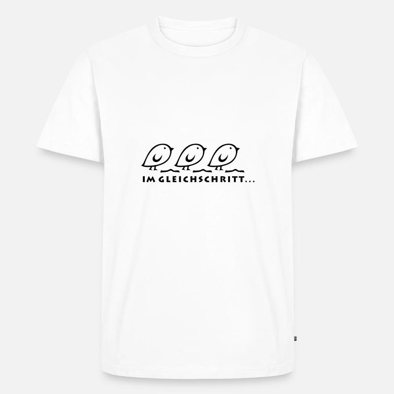 Tweetlercools - IM GLEICHSCHRITT - Männer Premium Bio T-Shirt - Weiß