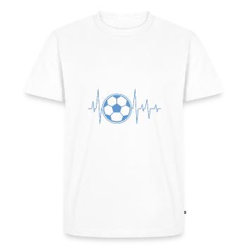 Battement de cœur du football, pure passion - T-shirt Premium bio Homme - blanc - Devant - Nico (187cm)