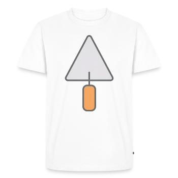 cuillère briqueteur - T-shirt Premium bio Homme - blanc - Devant - Nico (187cm)