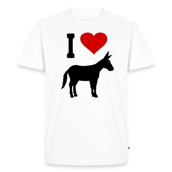 Donkey Love Muli Mule Heart Farm Animal Farmer - Men's Premium Organic T-Shirt - white - Front - Nico (187cm)