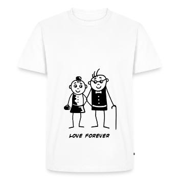 Love Forever - Men's Premium Organic T-Shirt - white - Front - Nico (187cm)