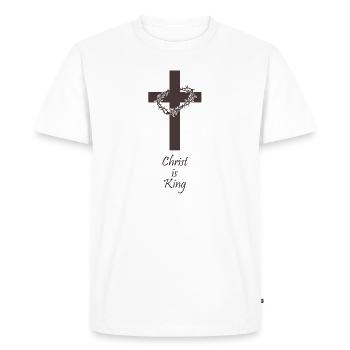 Christ est roi - T-shirt Premium bio Homme - blanc - Devant - Nico (187cm)