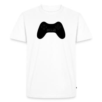 Level 18 completed - Men's Premium Organic T-Shirt - white - Front - Nico (187cm)