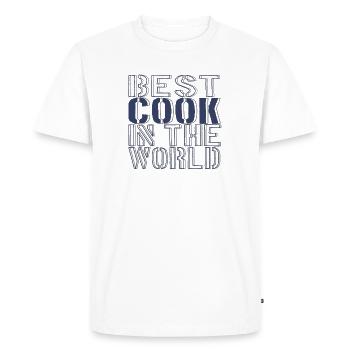 World's Best Cook Original Gift - Men's Premium Organic T-Shirt - white - Front - Nico (187cm)
