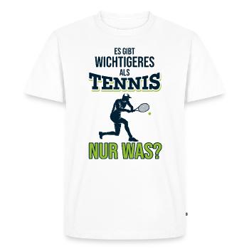 Tennis tennis game - Men's Premium Organic T-Shirt - white - Front - Nico (187cm)