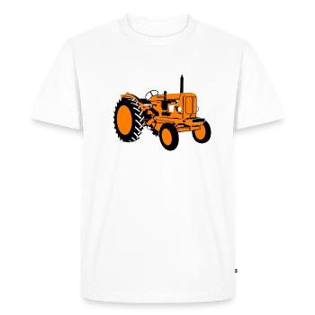 Nuffield 460 Classic Orange Vintage Tractor - Men's Premium Organic T-Shirt - white - Front - Nico (187cm)