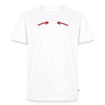 Ma sœur préférée m’a acheté cette chemise - T-shirt Premium bio Homme - blanc - Devant - Nico (187cm)