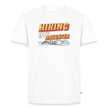 La randonnée avec ma fille me permet de rester en vie - T-shirt Premium bio Homme - blanc - Devant - Nico (187cm)