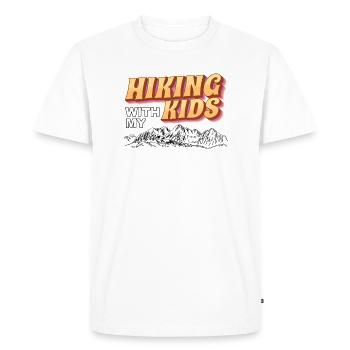 Randonner avec mes enfants me permet de rester en vie - T-shirt Premium bio Homme - blanc - Devant - Nico (187cm)