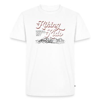Randonner avec mes enfants me permet de rester en vie - T-shirt Premium bio Homme - blanc - Devant - Nico (187cm)