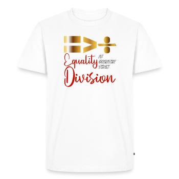 L’égalité est plus grande que la division Histoire des Noirs - T-shirt Premium bio Homme - blanc - Devant - Nico (187cm)