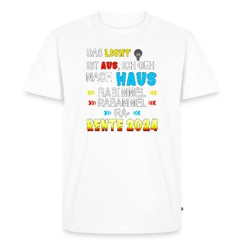 Pension 2024 - Chanson pour enfants Saint-Martin - T-shirt Premium bio Homme - blanc - Devant - Nico (187cm)