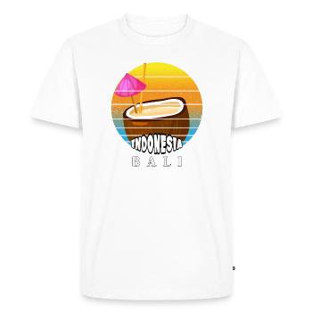 Bali - Indonésie - T-shirt Premium bio Homme - blanc - Devant - Nico (187cm)