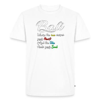 Bali - Indonésie - T-shirt Premium bio Homme - blanc - Devant - Nico (187cm)