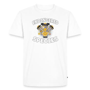 Espèces menacées - Conception de la combustion des moteurs - T-shirt Premium bio Homme - blanc - Devant - Nico (187cm)