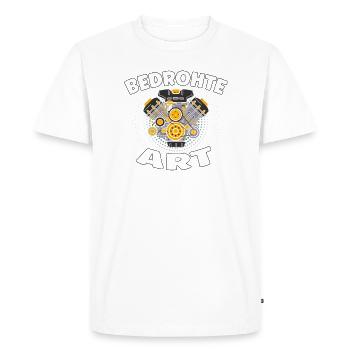 Espèces menacées - Conception de voitures à moteur à combustion interne - T-shirt Premium bio Homme - blanc - Devant - Nico (187cm)