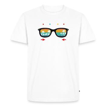 Retraite 2024 - le plaisir commence - T-shirt Premium bio Homme - blanc - Devant - Nico (187cm)
