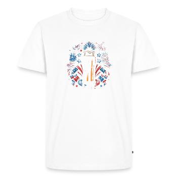 Let freedom pour let beer roar - Men's Premium Organic T-Shirt - white - Front - Nico (187cm)