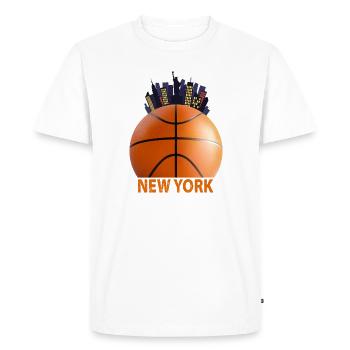 Horizon de basket-ball vintage de New York - T-shirt Premium bio Homme - blanc - Devant - Nico (187cm)
