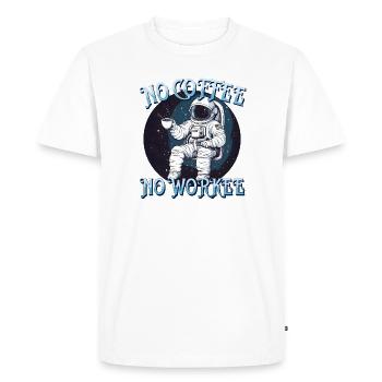 No Coffee No Workee Working Without Coffee Bean - Men's Premium Organic T-Shirt - white - Front - Nico (187cm)