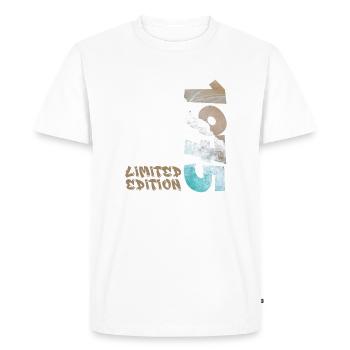 Edition Limitée 1975 Beach Design - T-shirt Premium bio Homme - blanc - Devant - Nico (187cm)