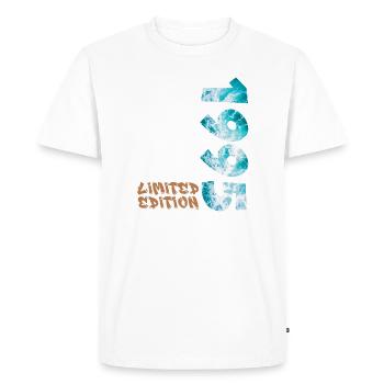Edition Limitée 1995 Beach Design - T-shirt Premium bio Homme - blanc - Devant - Nico (187cm)