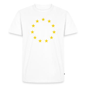 Pro EU Flagge Europa - Männer Premium Bio T-Shirt - Weiß - Vorne - Nico (187cm)