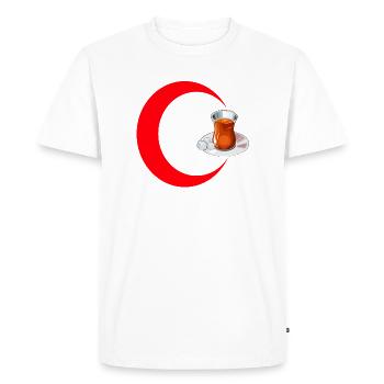 Thé turc - Thé turc - L’amour de la maison - T-shirt Premium bio Homme - blanc - Devant - Nico (187cm)