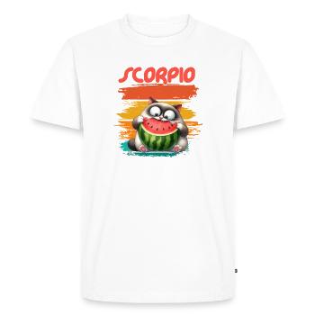 Zodiac - Sternzeichen - Scorpio - Scorpion - Men's Premium Organic T-Shirt - white - Front - Nico (187cm)