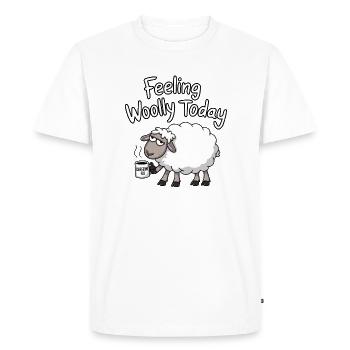 Se sentir laineux aujourd’hui - T-shirt Premium bio Homme - blanc - Devant - Nico (187cm)