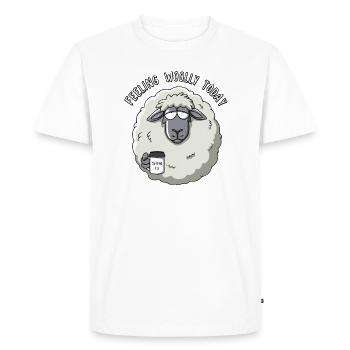 Se sentir laineux aujourd’hui - T-shirt Premium bio Homme - blanc - Devant - Nico (187cm)