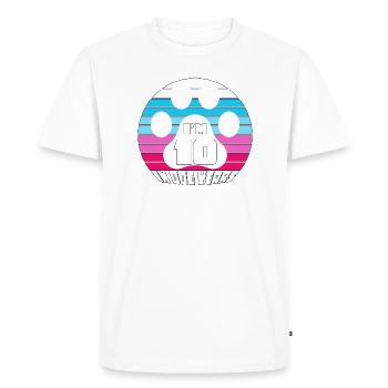 J’ai 10 ans en années de chien - T-shirt Premium bio Homme - blanc - Devant - Nico (187cm)
