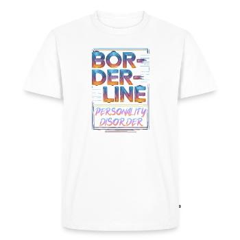 Limite - T-shirt Premium bio Homme - blanc - Devant - Nico (187cm)