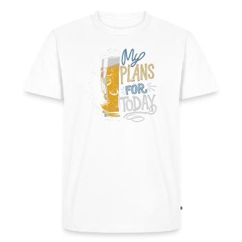 Bière - mes projets pour aujourd’hui - T-shirt Premium bio Homme - blanc - Devant - Nico (187cm)