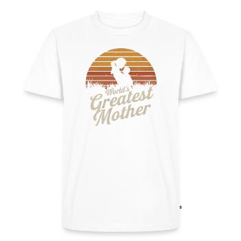 La meilleure mère du monde - T-shirt Premium bio Homme - blanc - Devant - Nico (187cm)